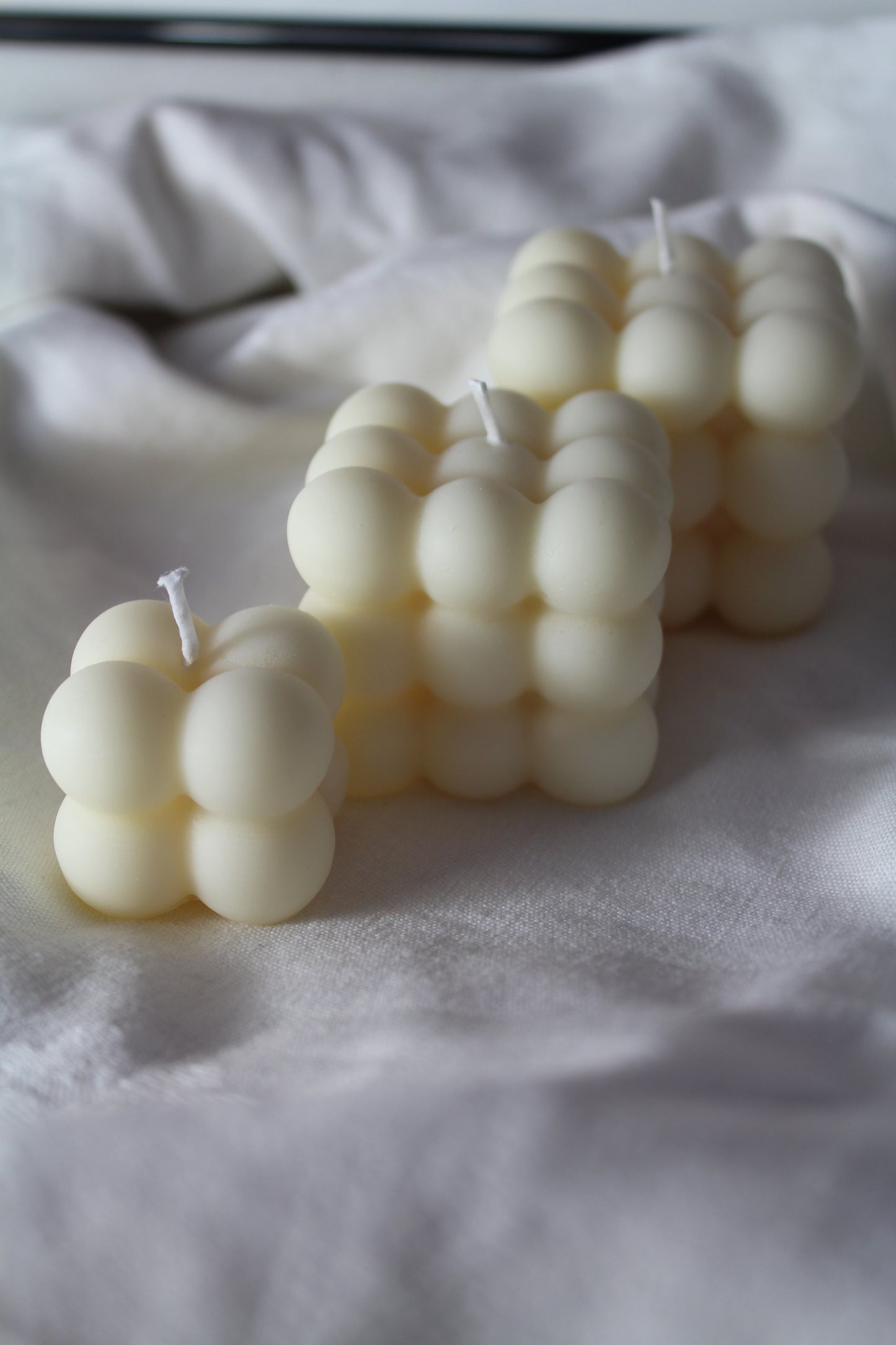 Bubble Cube Kerze Candle 100% Handmade