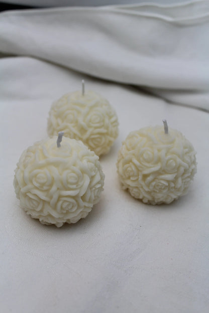 Rose ball candle 100% handmade