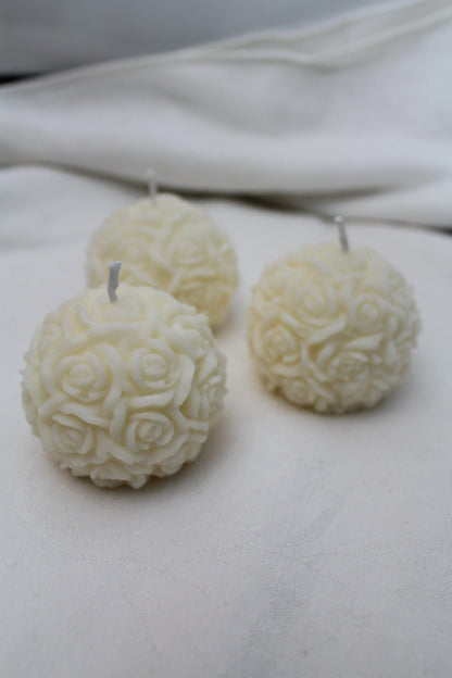 Rose ball candle 100% handmade